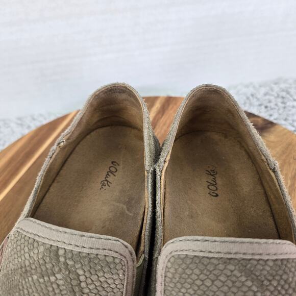 Olukai Pehuea Leather Clay Honu Snake Print Casual Slip On Sneakers Womens 7 - Picture 10 of 11